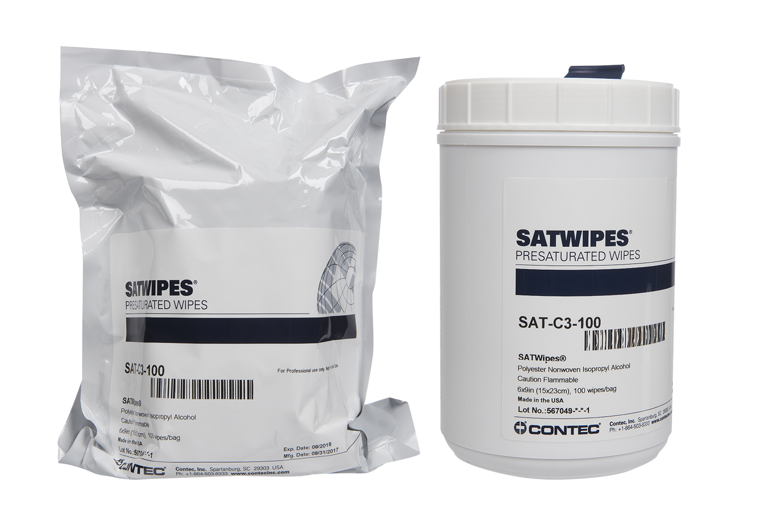 SATWIPES Delta Wipes with 99% IPA and DI Water-1