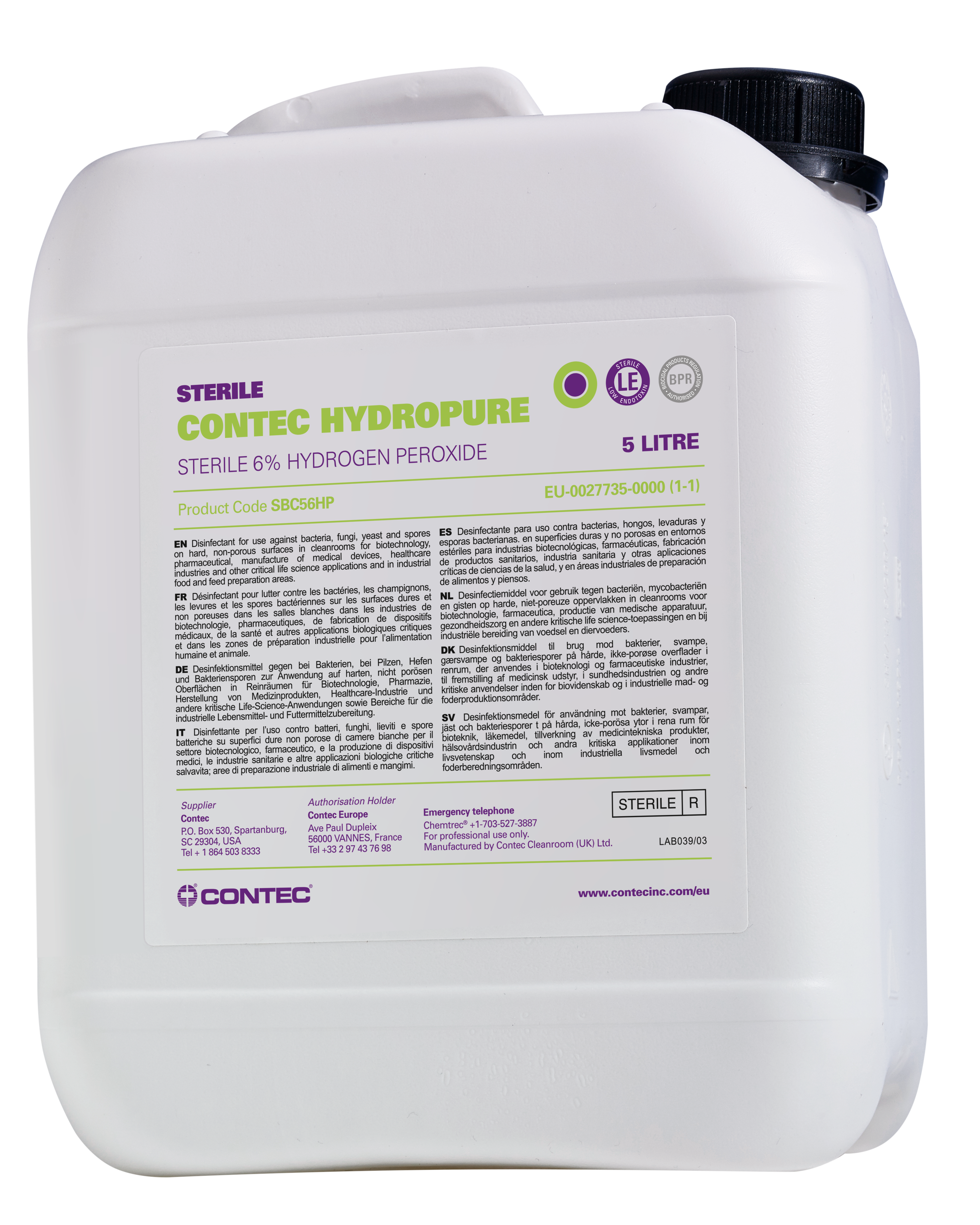 Contec Sterile HydroPure -3